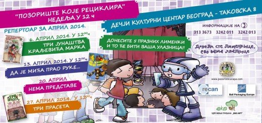 U okviru projekta „Limenkica – ulaznica“, na scenama Čukarice „POZORIŠTE KOJE RECIKLIRA“