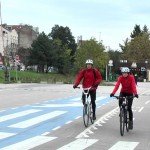 Biciklisti na beogradskom pristaništu