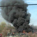 Požar na stovarištu otpadnog materijala